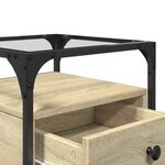 vidaXL Table de chevet chêne sonoma 40x40x55 cm bois d’ingénierie