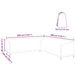 vidaXL Housse pour mobilier d'extérieur 300 x 300 x 80 cm