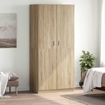 vidaXL Garde-robe Chêne sonoma 90x52x200 cm Bois d’ingénierie