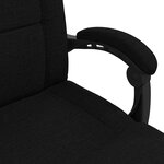 vidaXL Fauteuil de sol ajustable Noir Tissu