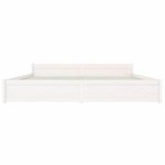 vidaXL Cadre de lit Blanc Bois massif 200x200 cm
