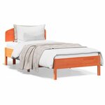 vidaXL Cadre de lit sans matelas cire marron 90x200 cm bois pin massif