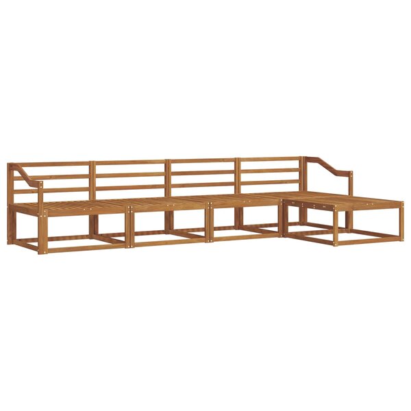 vidaXL Ensemble de canapés d'extérieur 5 pc Naturel