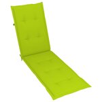 vidaXL Chaise de terrasse avec repose-pied et coussin Acacia solide