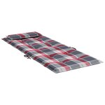 vidaXL Coussins de chaise à dossier haut lot de 4 carreaux rouge