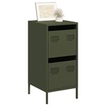 vidaXL Buffet vert olive 35x39x73 5 cm acier laminé à froid