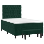 vidaXL Sommier à lattes de lit avec matelas vert foncé 120x190 cm