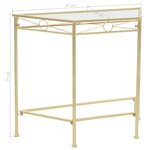 vidaXL Table d'appoint Style vintage Métal 87 x 34 x 73 cm Doré