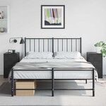 vidaXL Tables de chevet 2 Pièces noir 34 5x39x62 cm acier