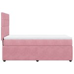 vidaXL Sommier à lattes de lit avec matelas Rose 90x200 cm Velours