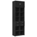 vidaXL Armoire de rangement noir 70x42 5x225 cm bois d'ingénierie