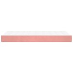 vidaXL Matelas de lit à ressorts ensachés rose 90x220x20 cm velours