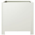 vidaXL Jardinières 2 Pièces blanc 40x40x40 cm acier
