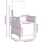 vidaXL Ensemble de salle à manger pour jardin 9 Pièces Gris et Noir Rotin