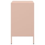 vidaXL Tables de chevet 2 Pièces rose 36x39x68 cm acier