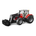 BRUDER - 3047 - Tracteur MASSEY FERGUSON 7600 avec fourche - Echelle 1:16 - 44,5 cm