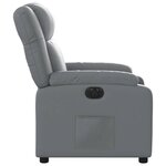 vidaXL Fauteuil inclinable électrique Gris Similicuir