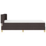vidaXL Lit à ressorts avec matelas Marron foncé 190 x 90 cm tissu