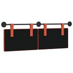 vidaXL Tête de lit suspendue Rouge orange Tissu en velours côtelé