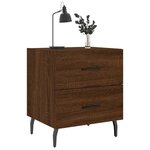 vidaXL Tables de chevet 2 Pièces chêne marron 40x35x47 5 cm