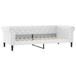 vidaXL Lit de jour sans matelas blanc 90x200 cm similicuir
