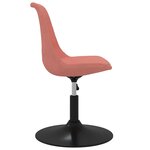 vidaXL Chaises à manger pivotantes lot de 4 Rose Velours