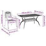 vidaXL Ensemble de salle à manger pour jardin 5 Pièces Blanc Aluminium