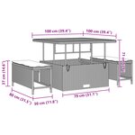 vidaXL Ensemble de canapé de jardin avec coussin 8 Pièces Noir