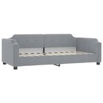 vidaXL Lit de jour avec matelas gris clair 90x200 cm tissu