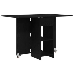 vidaXL Table à dîner 115 x 70 x 75 cm Bois d'ingénierie Chêne noir