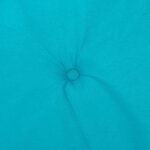 vidaXL Coussins de chaise à dossier bas lot de 6 turquoise tissu