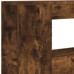 vidaXL Tête de lit à LED chêne fumé 100x18 5x103 5cm bois d'ingénierie