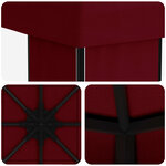 vidaXL Pavillon 4 × 3 m Bordeaux Polyester et Acier 190 gsm