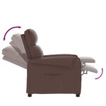 vidaXL Fauteuil inclinable Marron Similicuir