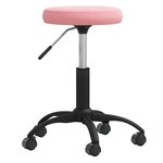 Vidaxl chaise pivotante de bureau rose velours