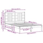 vidaXL Cadre de lit sans matelas 140x200 cm bois massif