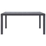 vidaXL Table de jardin Marron 150x90x72 cm Plastique Aspect de rotin