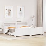 vidaXL Cadre de lit sans matelas blanc 180x200 cm bois massif de pin