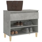 vidaXL Armoire à chaussures Gris béton 70x36x60 cm Bois d'ingénierie