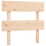 vidaXL Lit pour personne âgée et tête de lit 90x200 cm bois massif