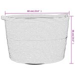 vidaXL Panier à linge marron et blanc Ø60x36 cm coton