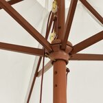 vidaXL Parasol de jardin avec mât en bois sable 299x240 cm