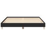 vidaXL Cadre de lit sans matelas noir 200x200 cm bois d'ingénierie