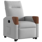 vidaXL Fauteuil inclinable gris nuage tissu