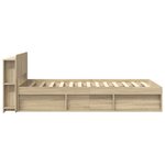 vidaXL Cadre de lit avec rangement Chêne Sonoma 90 x 190 cm