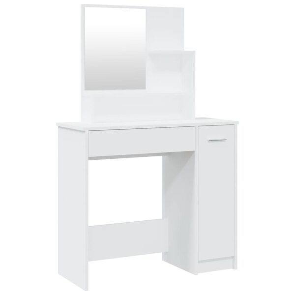 vidaXL Coiffeuse avec miroir blanc 86 5x35x136 cm