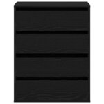 vidaXL Armoire à tiroirs Autre Noir 60 x 41 x 76 cm Bois d'ingénierie