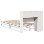 vidaXL Lit bibliothèque sans matelas blanc 75x190 cm bois massif