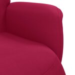 vidaXL Fauteuil inclinable avec repose-pied rouge bordeaux velours