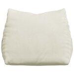 vidaXL Coussin de Dos Crème 60 x 20 x 50 cm Tissu en velours côtelé